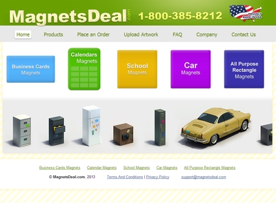 Веб-сайт виробника магнітних наклейок magnetsdeal.com (США)